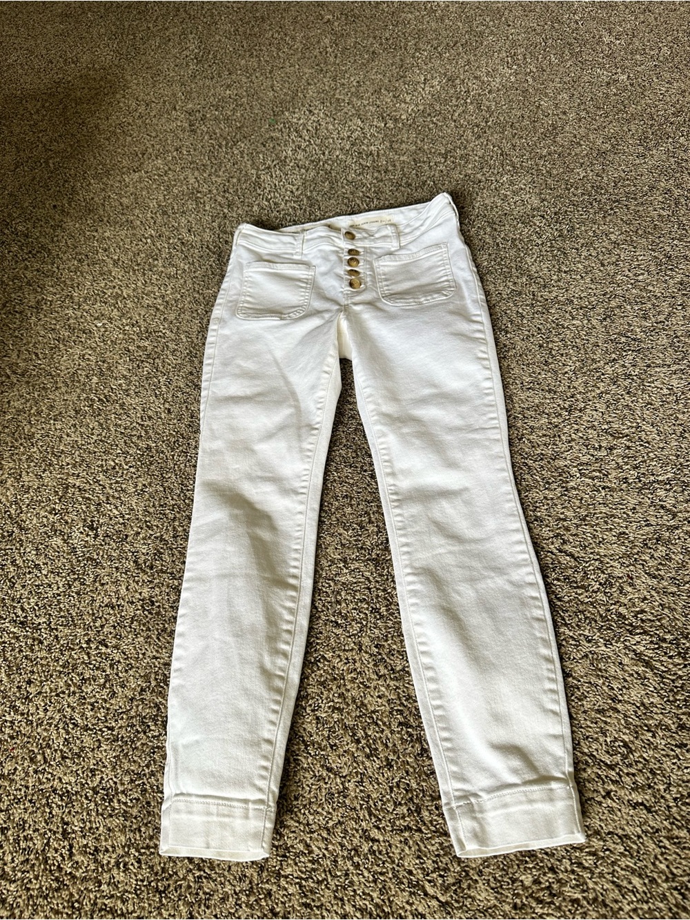 Antropololie pilcro and the Letterpress High-Rise White Denim Leggings - Size 28